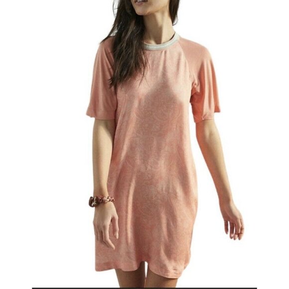 Anthropologie Caspian Tunic Dress women size Small peach - Picture 1 of 3